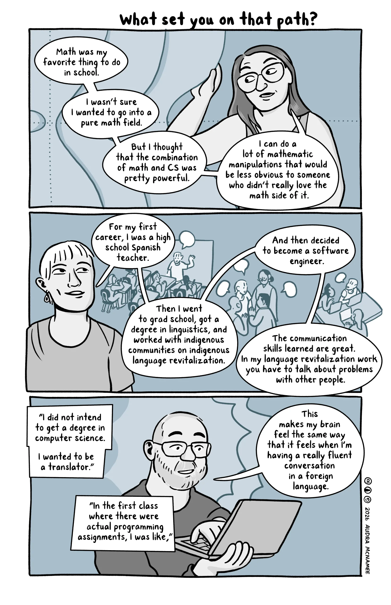 Interview question: What set you on that path?